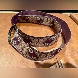 Women’s Purple and Gold Paisley Pattern Belt